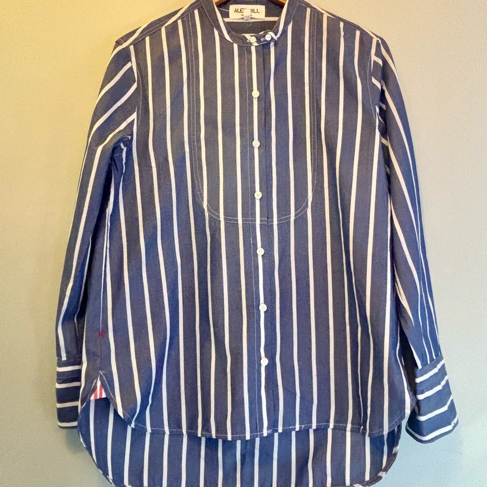 Alex Mill Eloise Bib Shirt Button Down Large